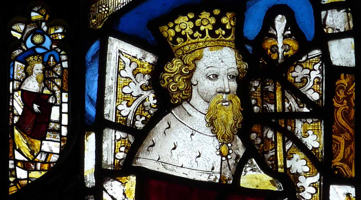 Medieval Stained glass windows at St. Peter Hungate Church, Norwich, Norfolk
